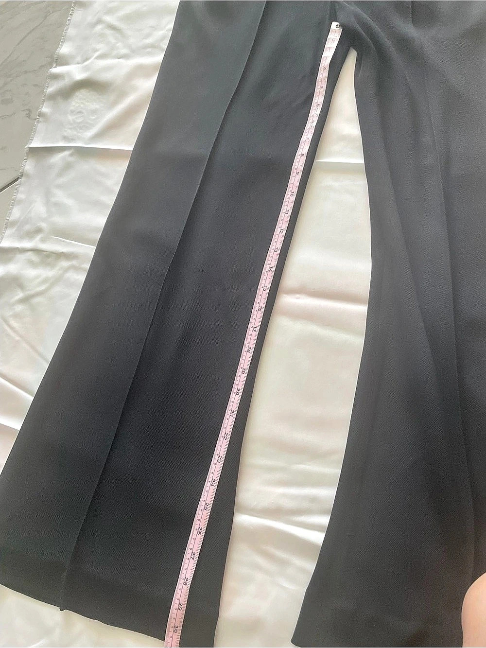 Vintage Christian Dior Wide Leg Boutique Black Flared Trousers – Rare Tall Girl - Picture 7 of 9